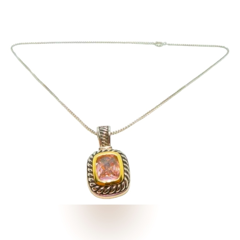 Pink topaz pendant